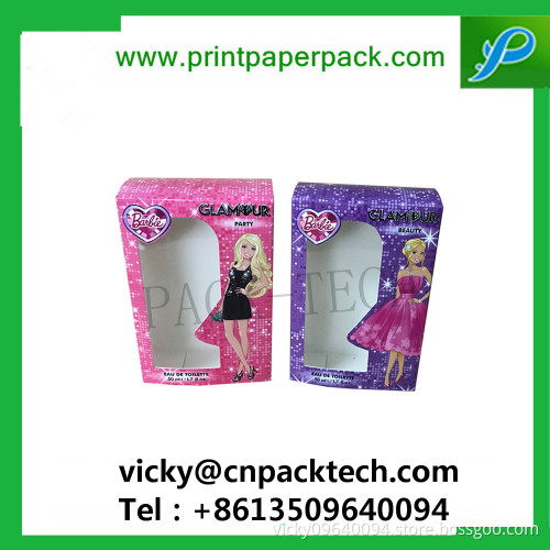 Bespoke Pure Color Folded Cosmetic Box Nail Polish Box Lip Balm Gloss Packaging Box Earphone Packaging Cardboard Box with PVC Wi
